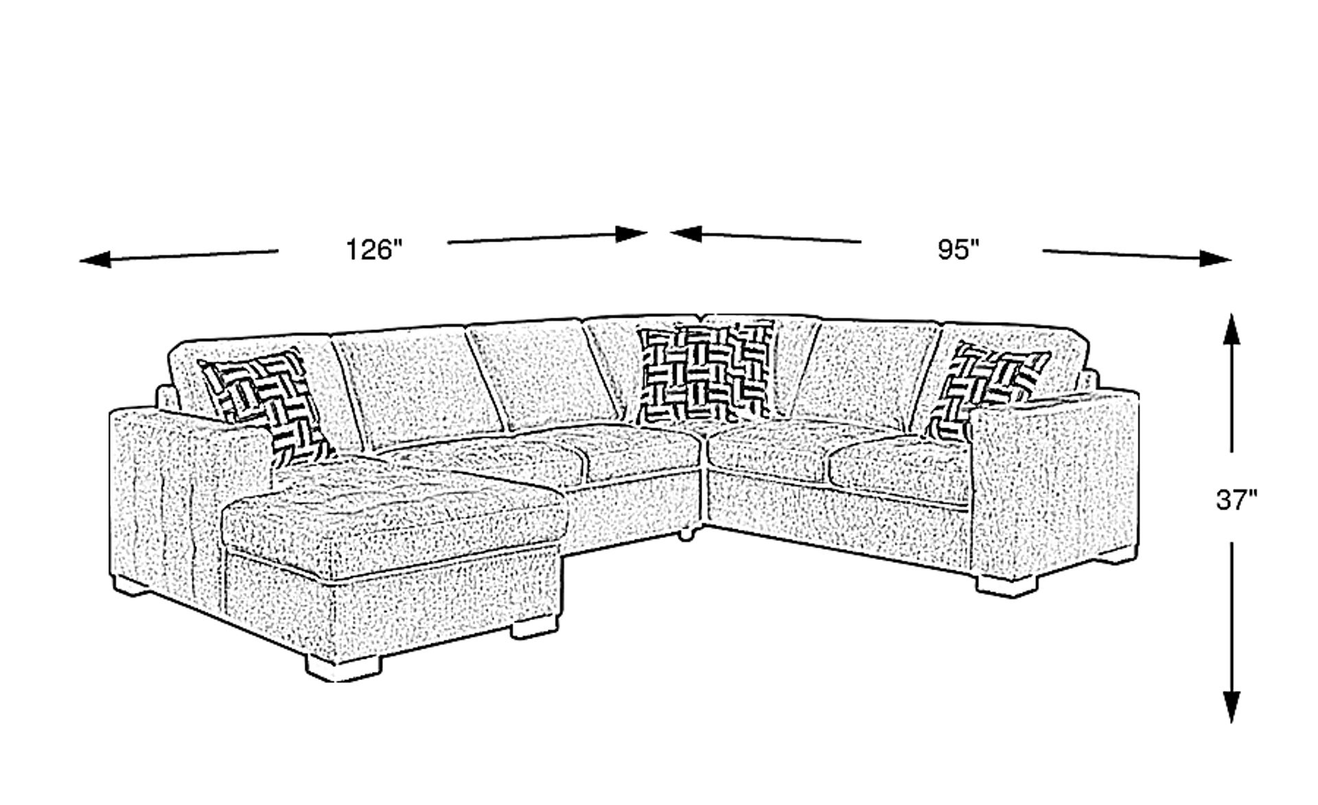 Dimension Image. Please refer to the Dimension Tab on this page for dimension details.