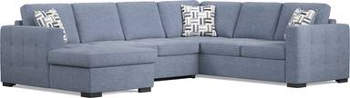 3 pc laf storage sleeper sectional