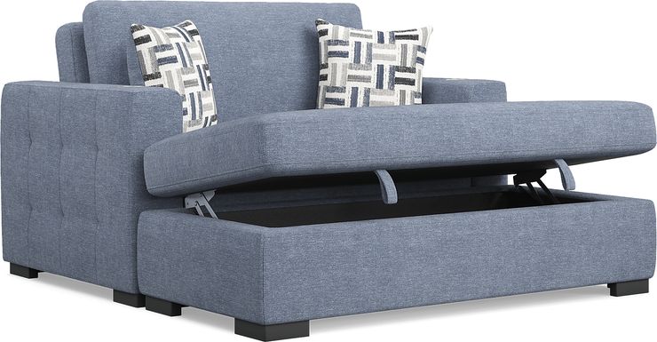 Geneva Blue 2 Pc Chaise