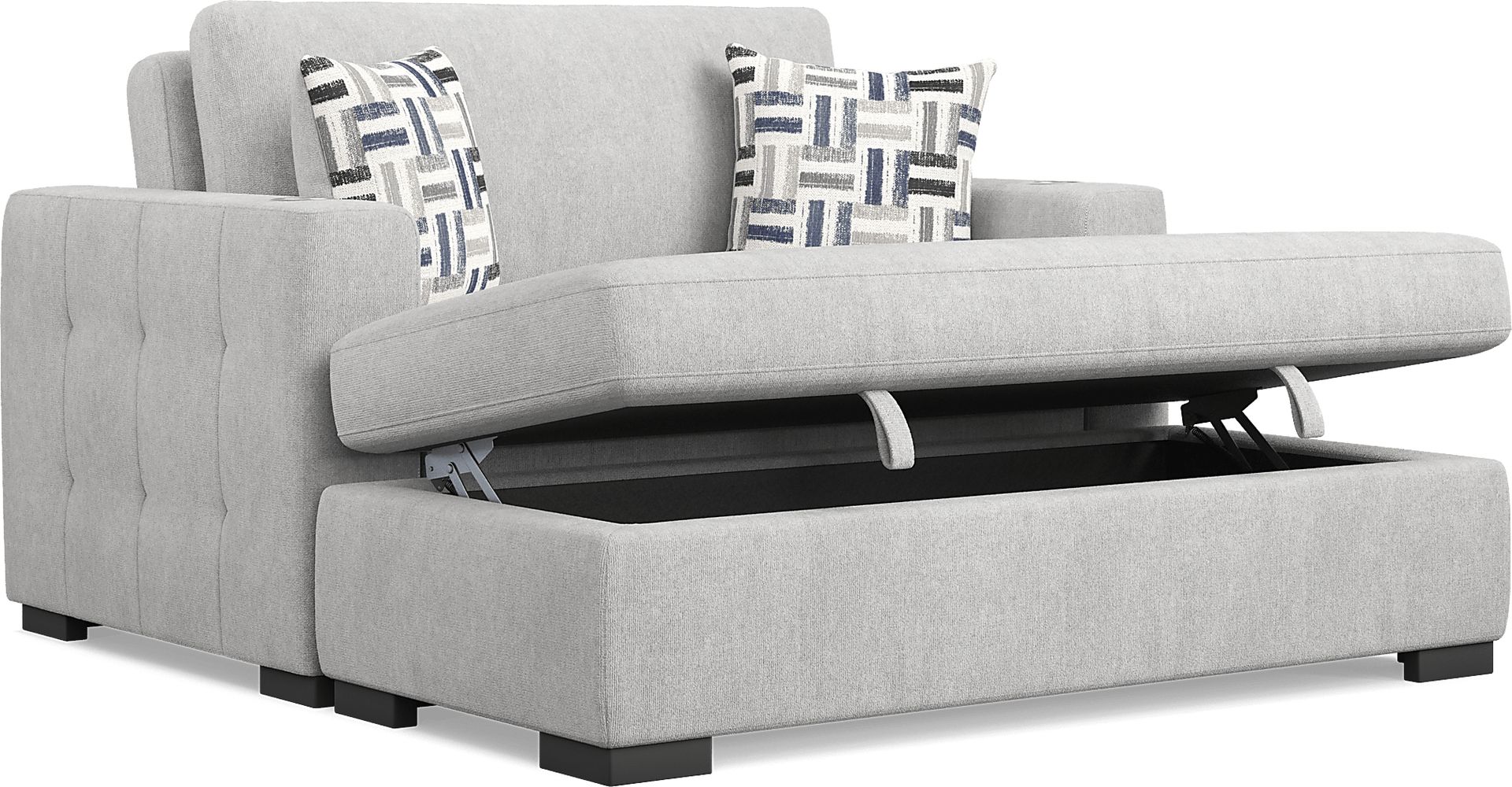 Geneva Gray 2 Pc Chaise - Image 1