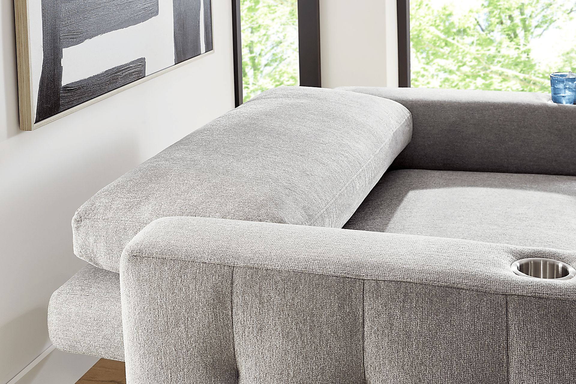 Geneva Gray 2 Pc Chaise - Image 11