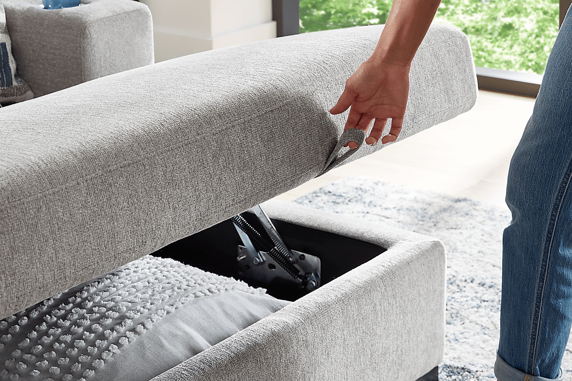 Geneva Gray 2 Pc Chaise - Image 7