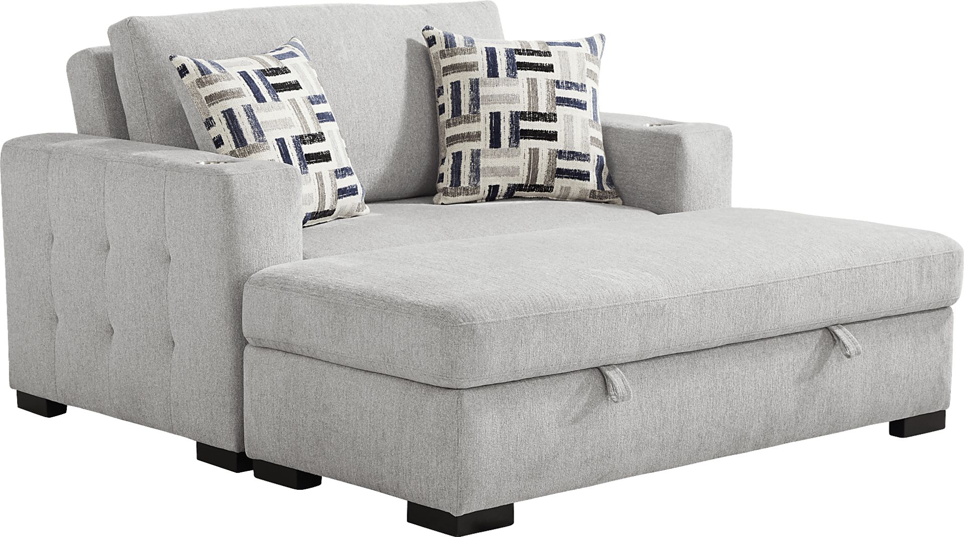 Geneva Gray 2 Pc Chaise - Image 1