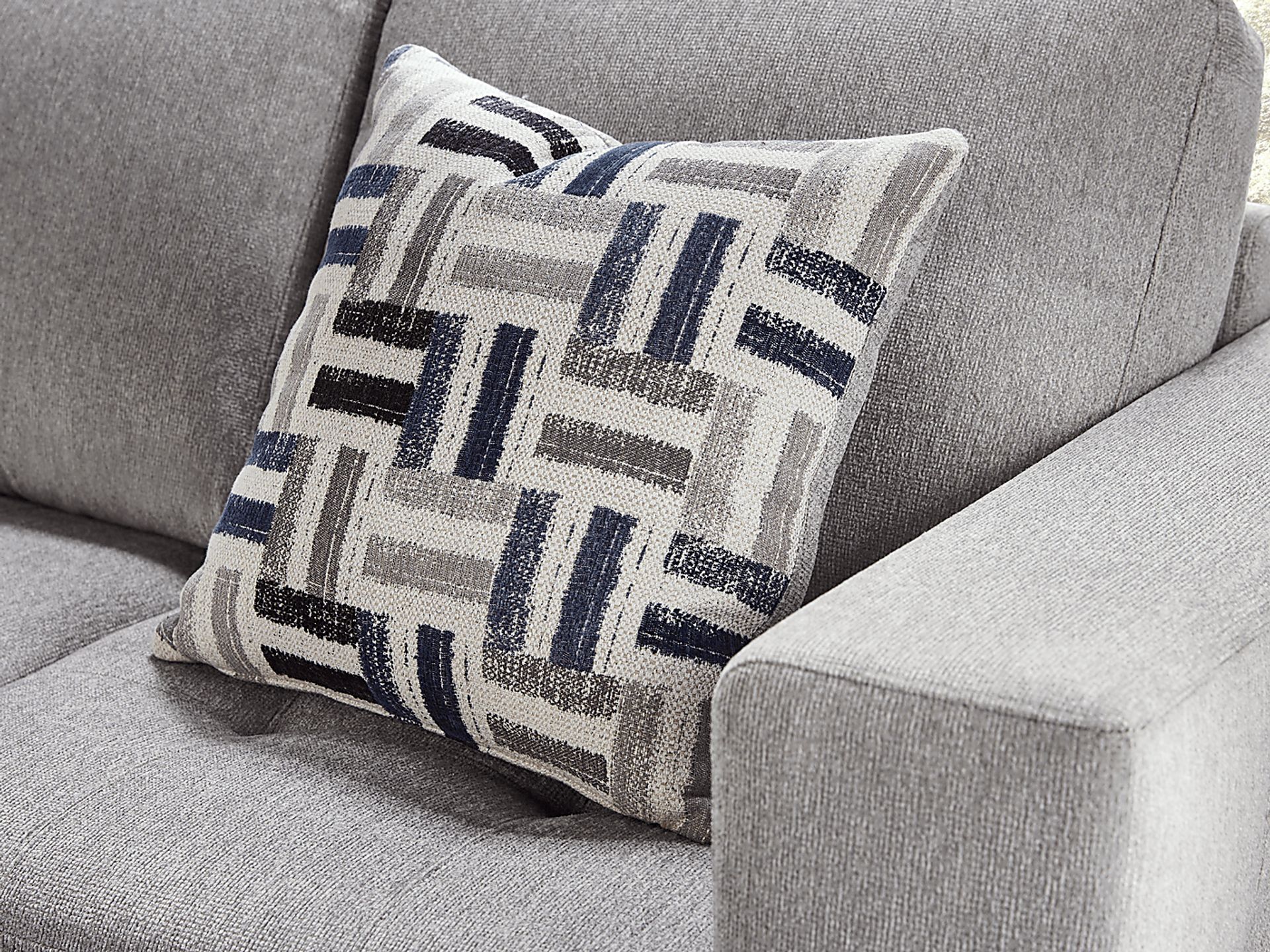 Geneva Gray 2 Pc Sleeper Sectional - Image 6