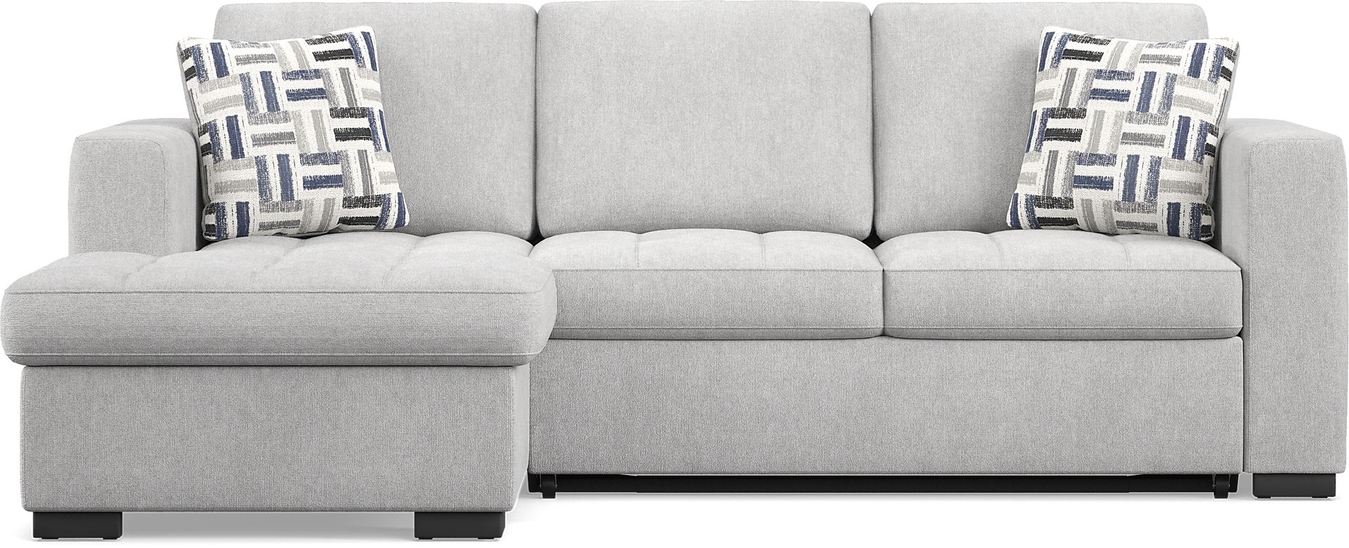 Geneva Gray 5 Pc Sleeper Sectional Living Room - Image 4