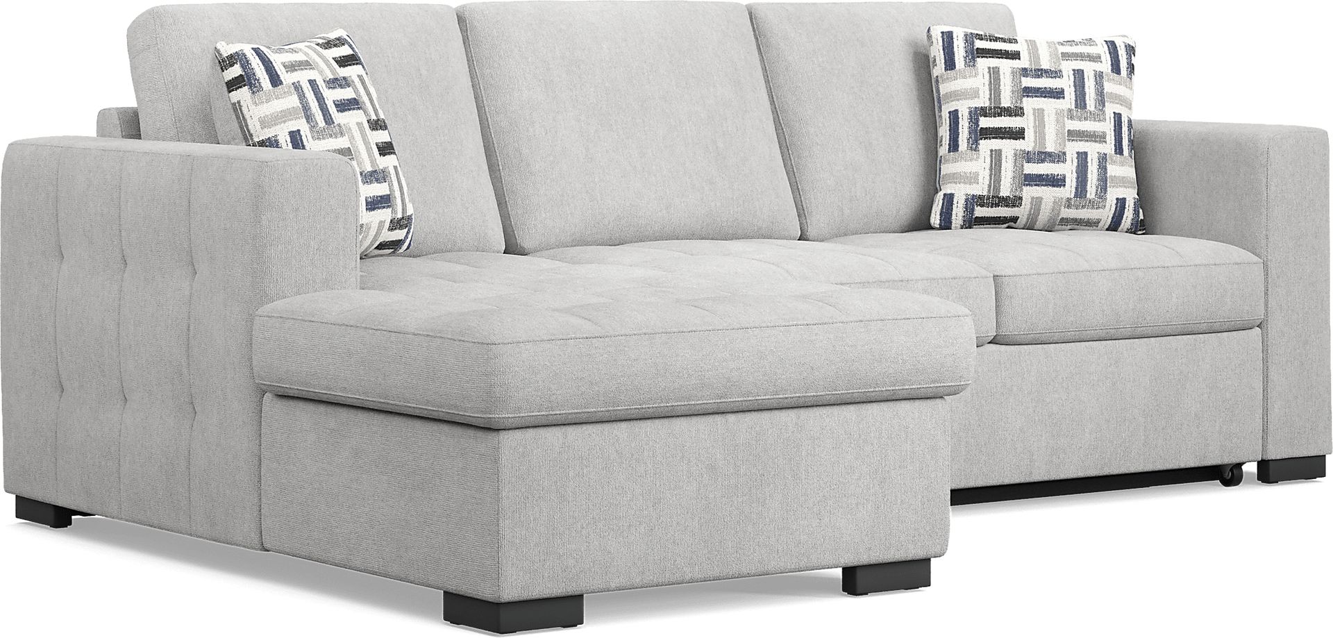 Geneva Gray 5 Pc Sleeper Sectional Living Room - Image 3
