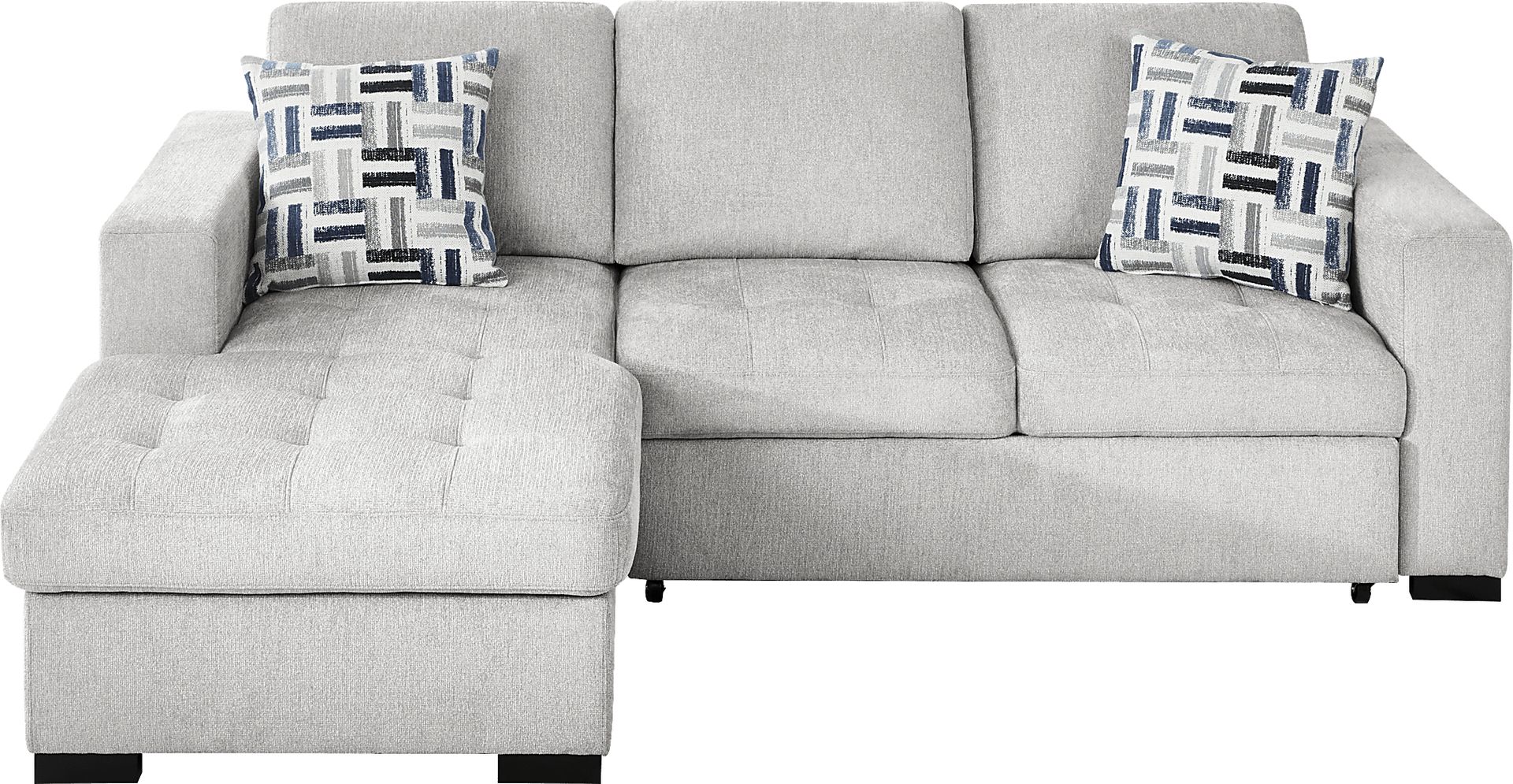 Geneva Gray 2 Pc Sleeper Sectional - Image 1