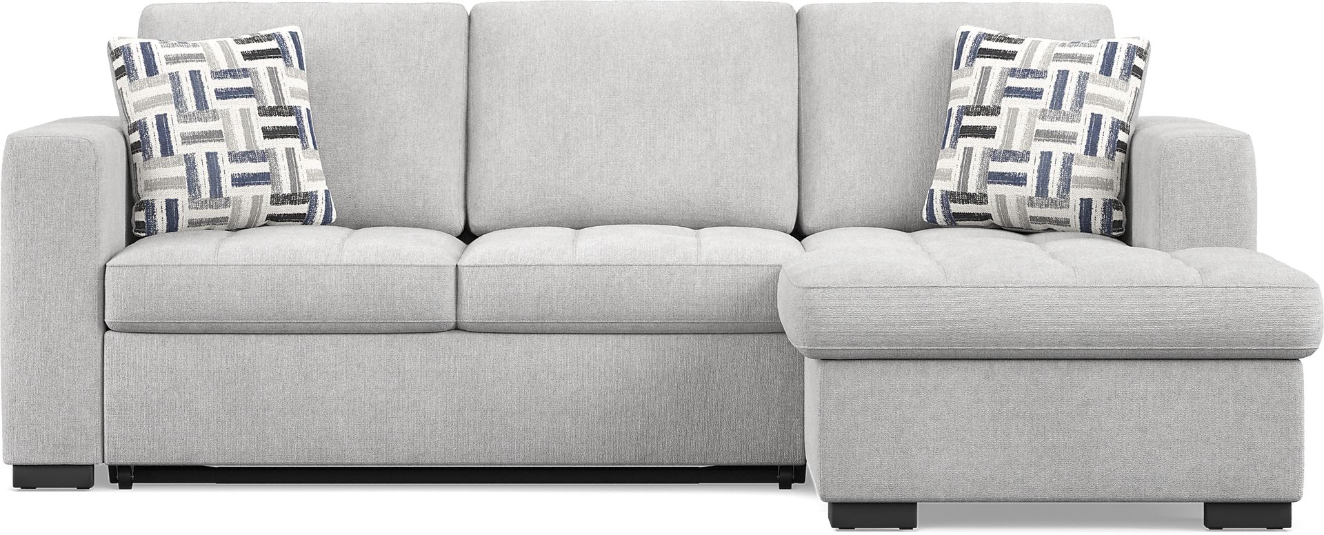 Geneva Gray 5 Pc Sleeper Sectional Living Room - Image 4