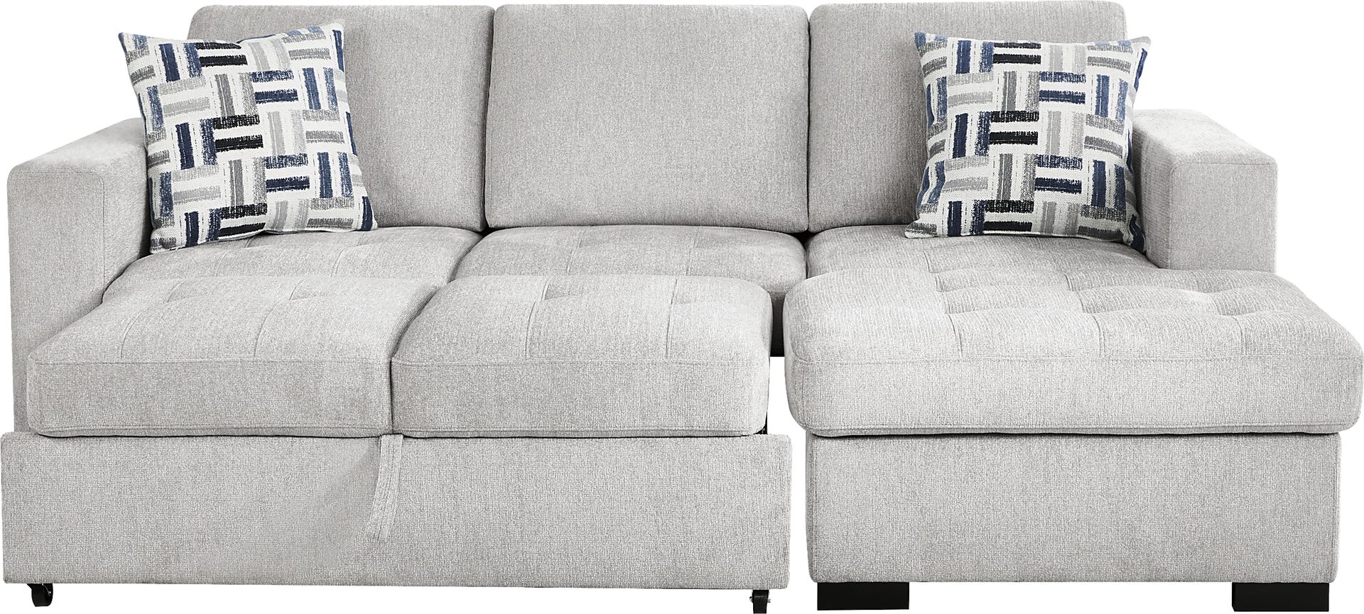 Geneva Gray 2 Pc Sleeper Sectional - Image 4