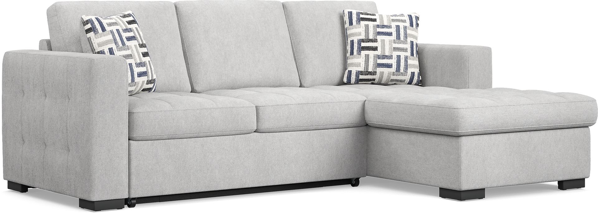 Geneva Gray 5 Pc Sleeper Sectional Living Room - Image 3