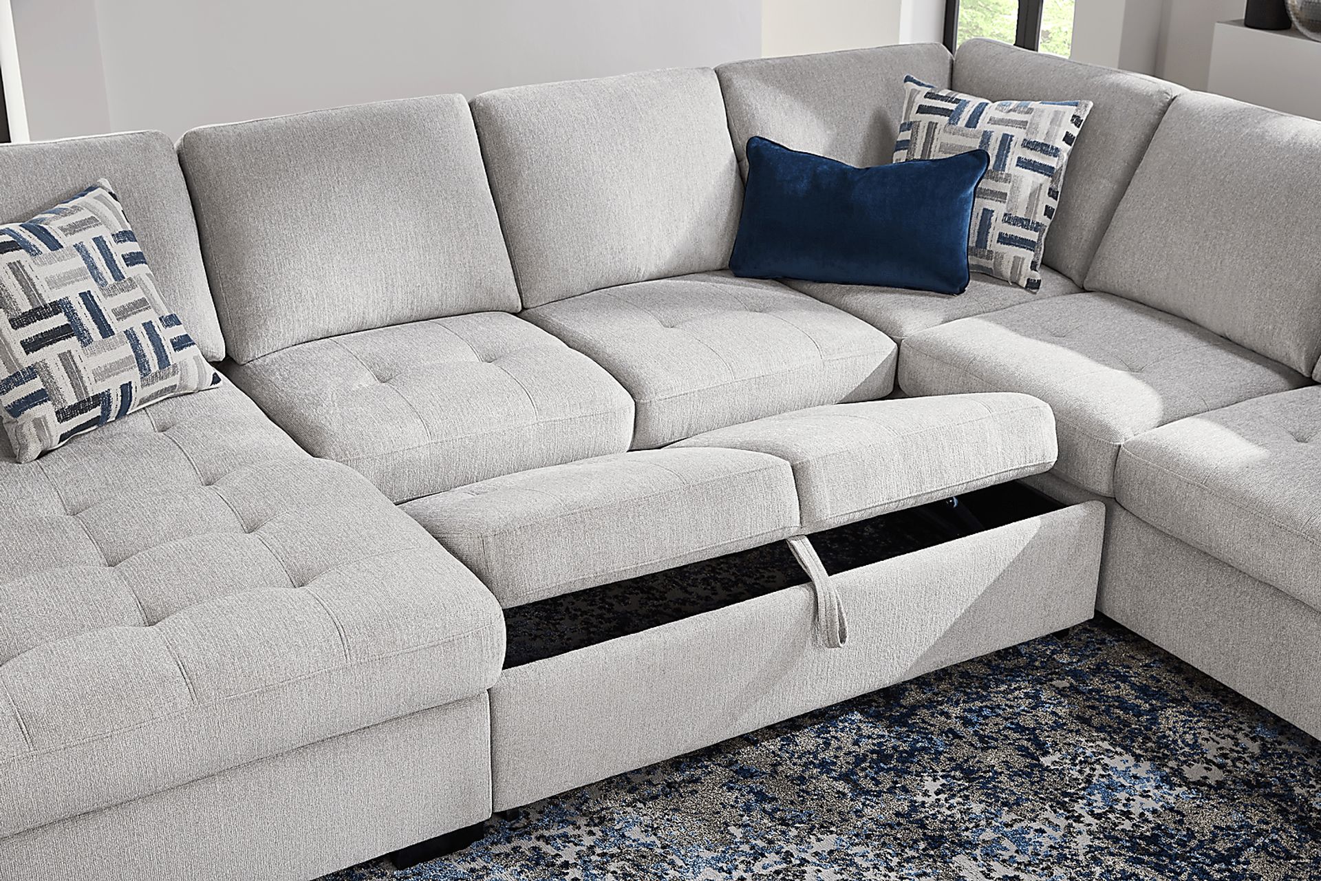 3 pc sleeper sectional with storage discount