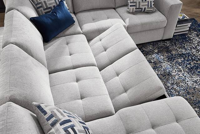 Geneva Gray 6 Pc Sleeper Sectional Living Room - Thumbnail - Image 9