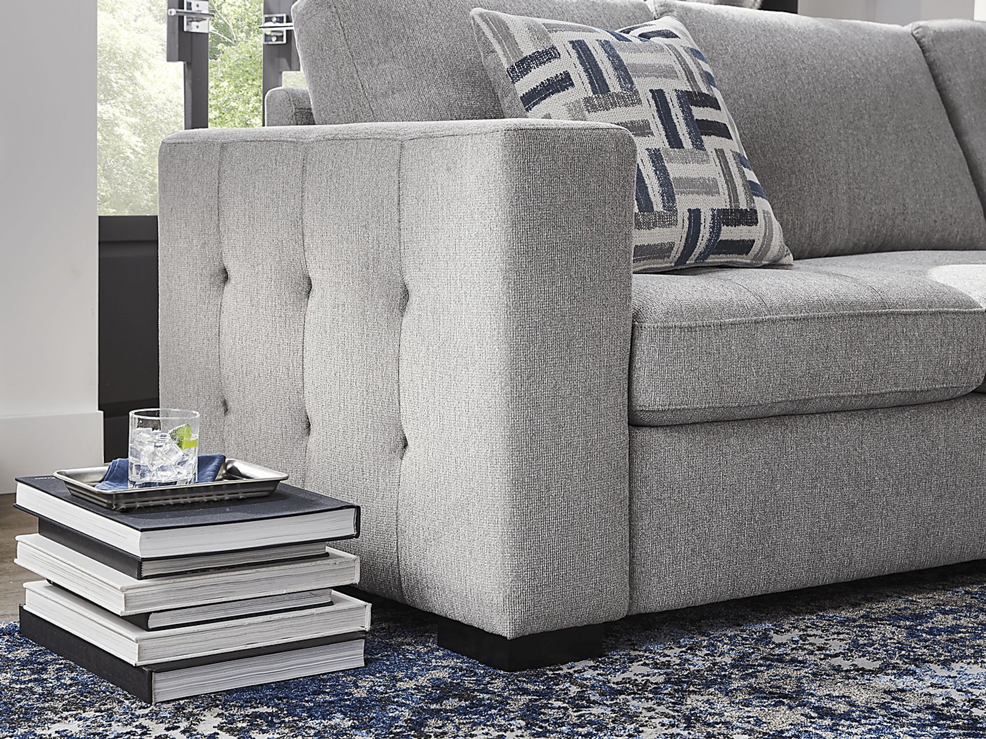 Geneva Gray 3 Pc Sleeper Sectional - Image 12