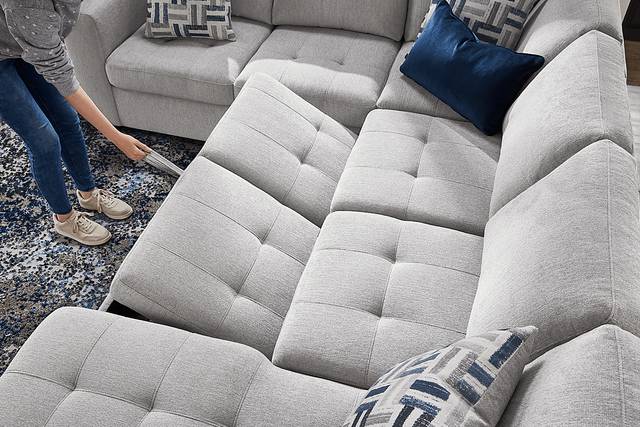Geneva Gray 6 Pc Sleeper Sectional Living Room - Thumbnail - Image 10