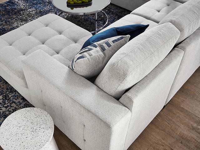 Geneva Gray 6 Pc Sleeper Sectional Living Room - Thumbnail - Image 12