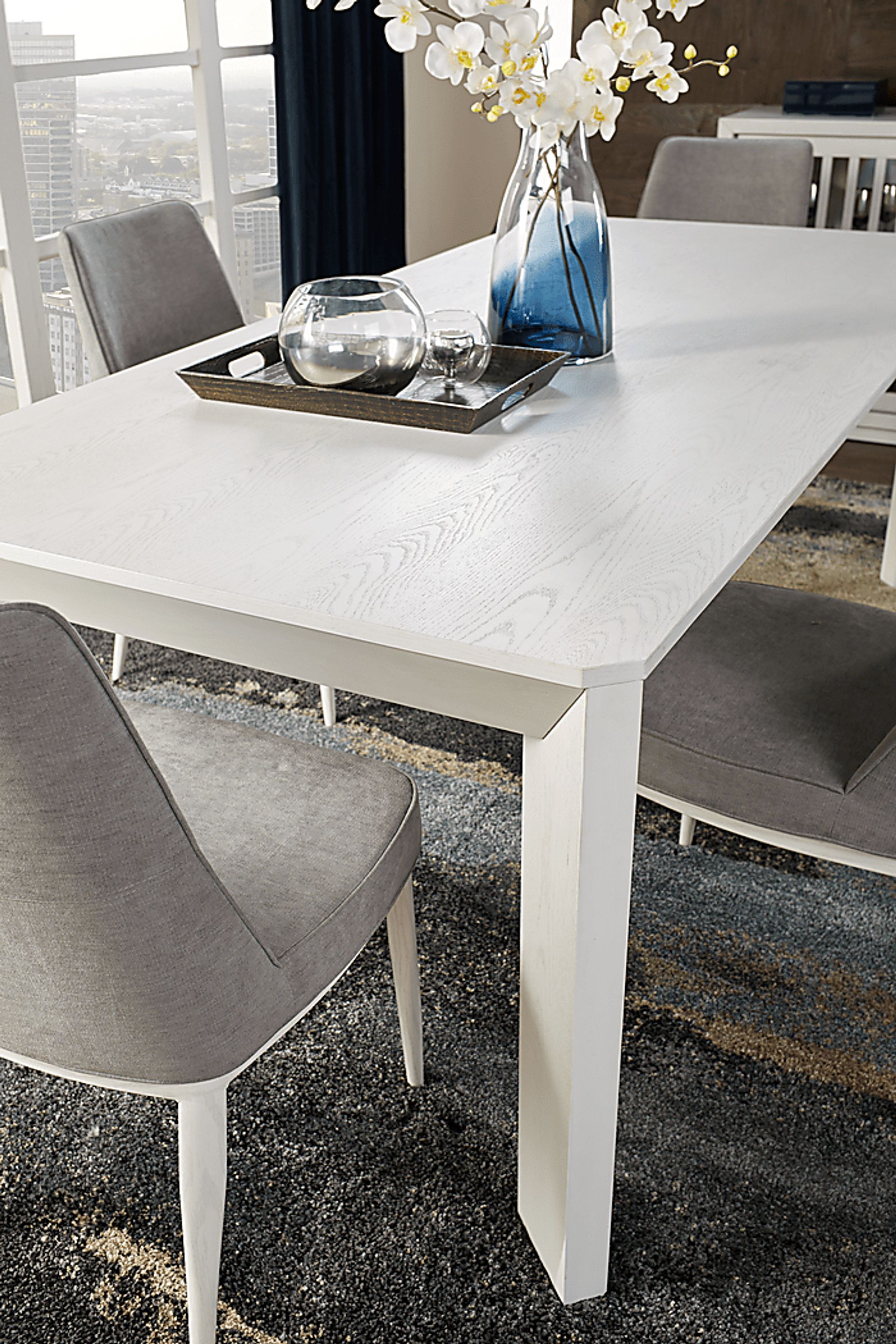 Geneva White Rectangle Dining Table - Image 2