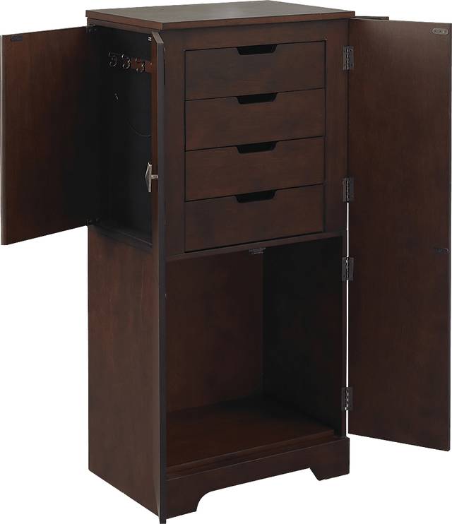 Genevra Espresso Jewelry Armoire - Thumbnail - Image 3