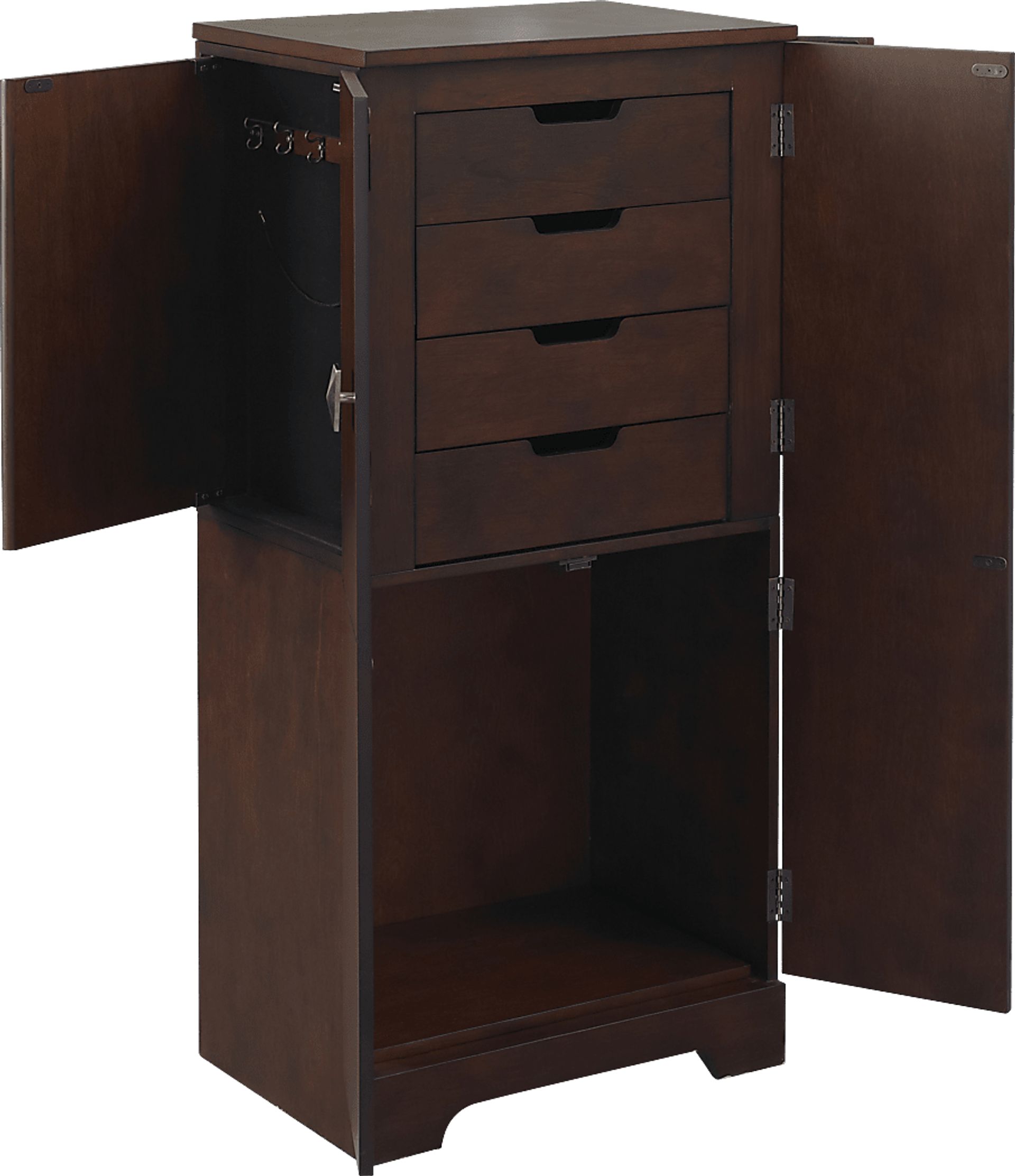 Genevra Espresso Jewelry Armoire - Image 3