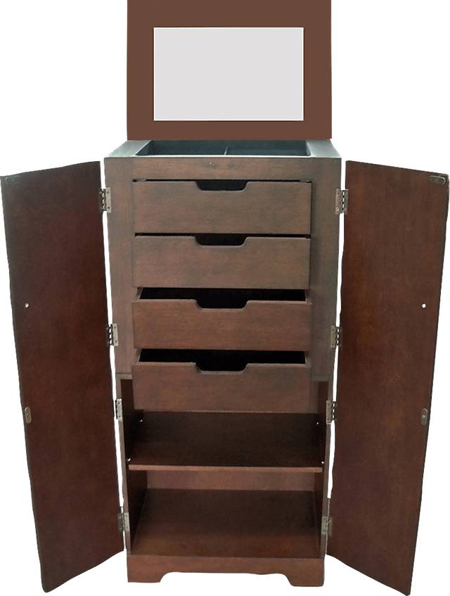 Genevra Espresso Jewelry Armoire - Thumbnail - Image 4