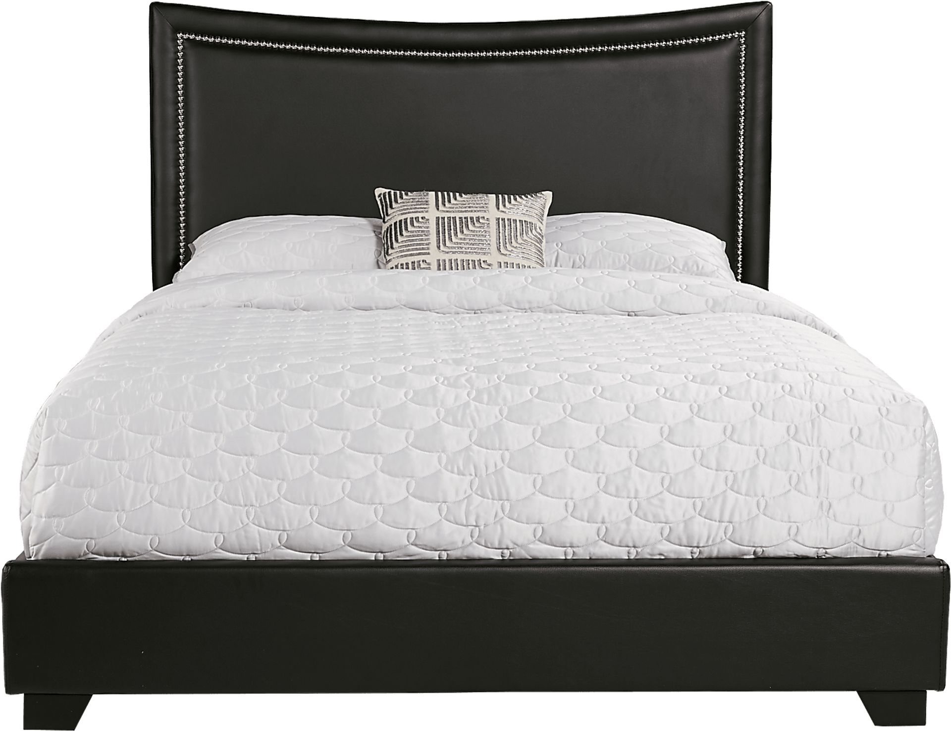 Belcourt White 7 Pc Bedroom with Genoa Black King Upholstered Bed - Image 2
