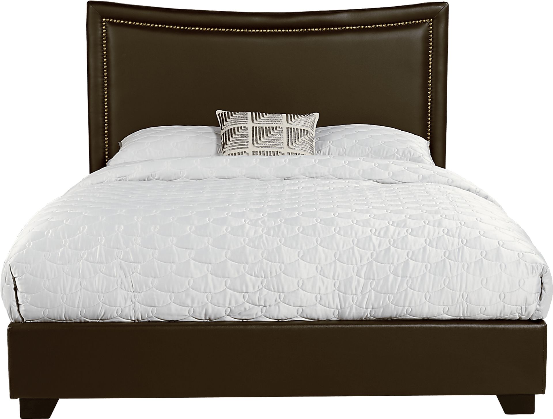 Belcourt Black 5 Pc Bedroom with Genoa Brown King Upholstered Bed - Image 2