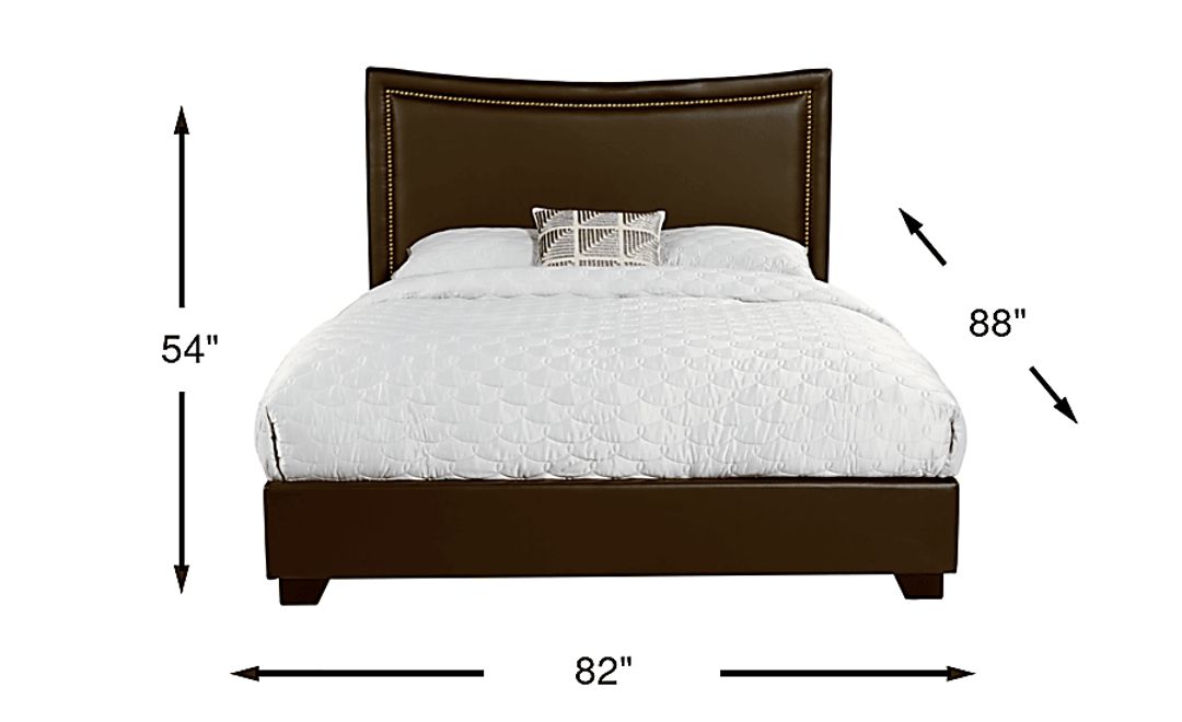 Genoa II Brown 3 Pc King Upholstered Bed