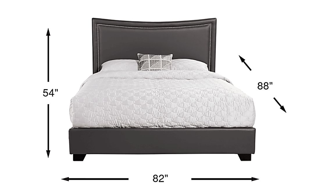 Genoa II Gray 3 Pc King Upholstered Bed