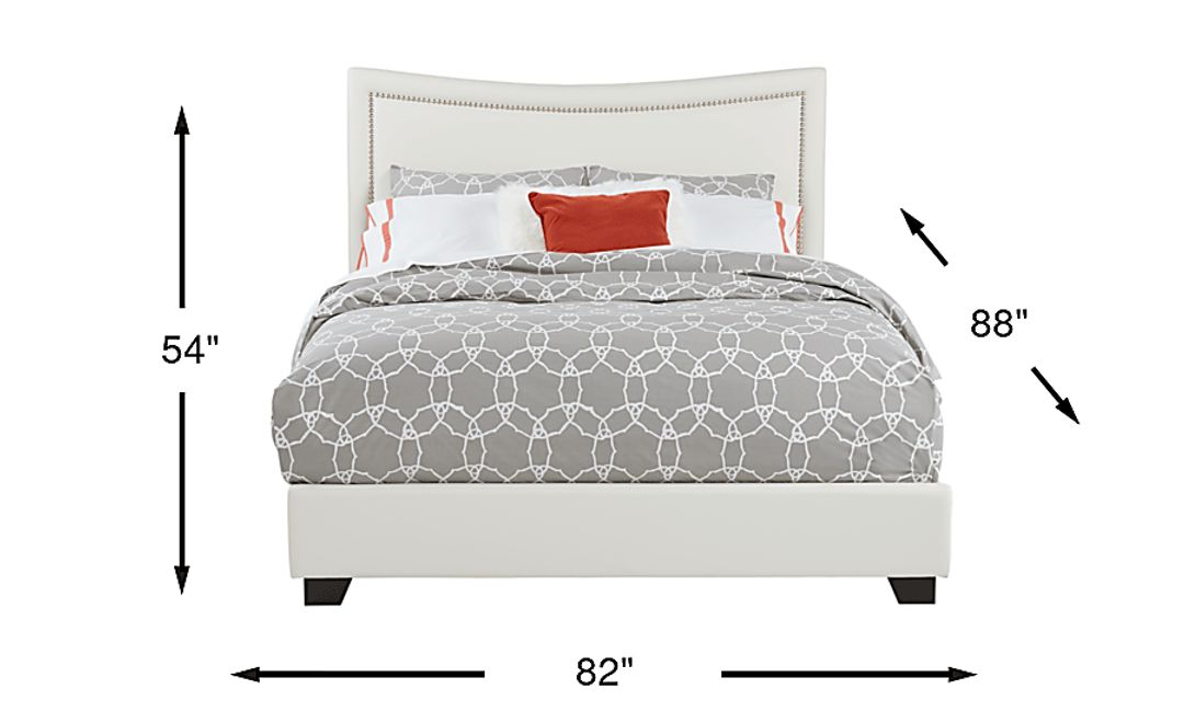 Genoa II Ivory 3 Pc King Upholstered Bed