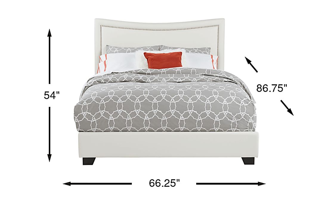Genoa II Ivory 3 Pc Queen Upholstered Bed