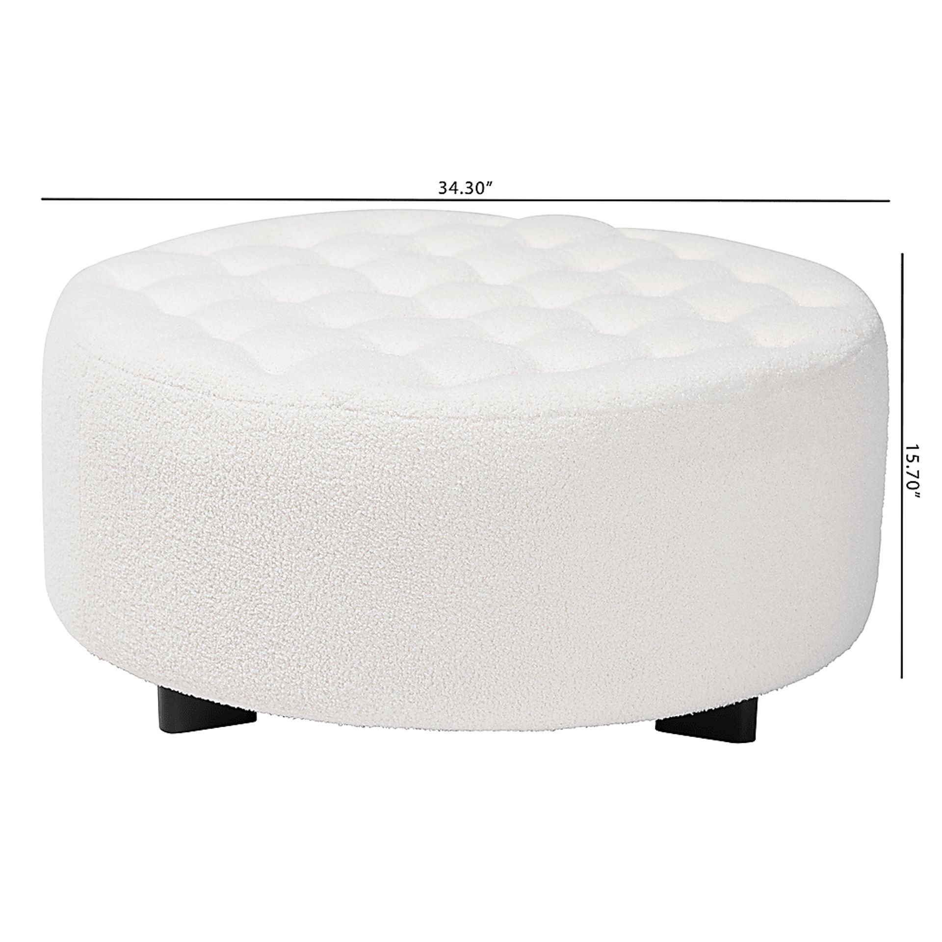 Genoply Ivory Ottoman - Image 7