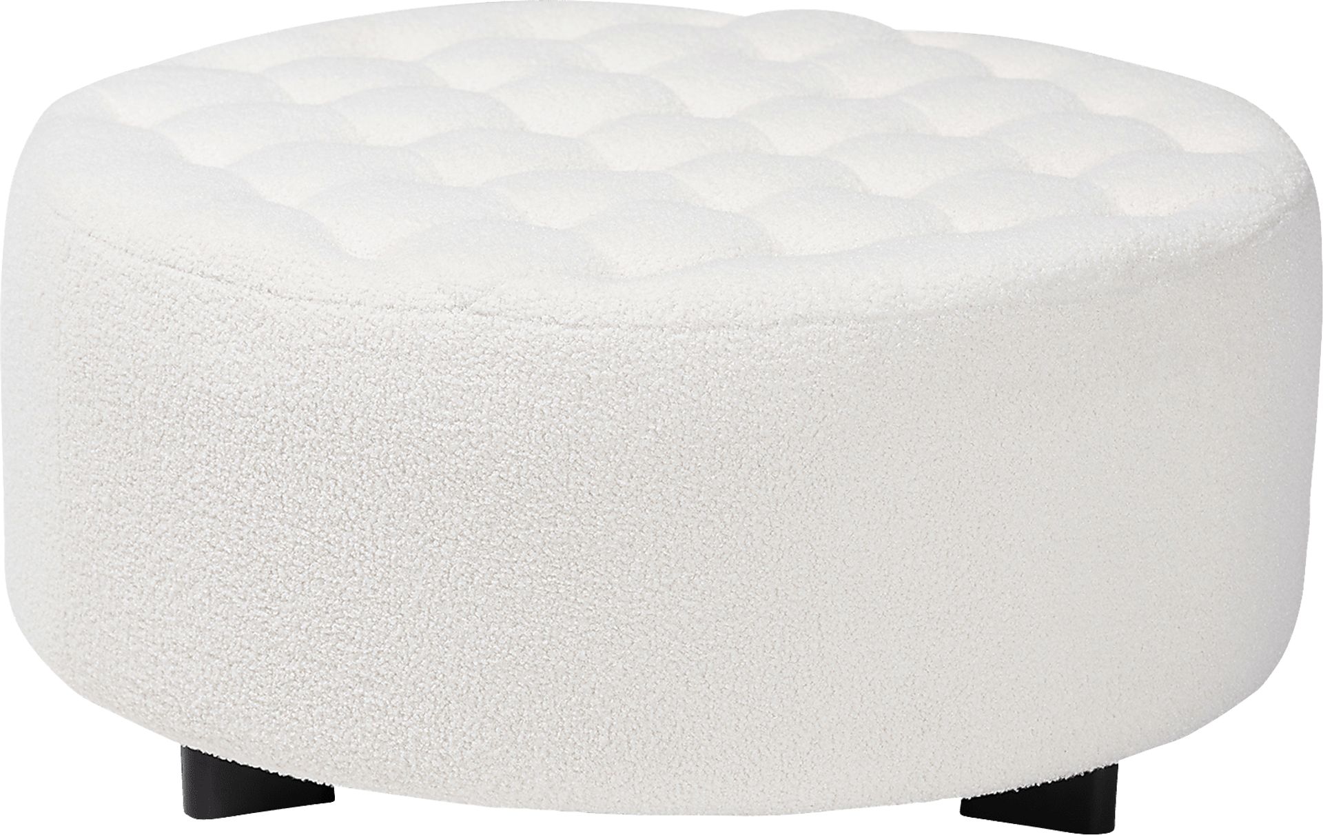 Genoply Ivory Ottoman - Image 1