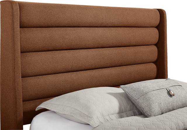 Genovia Rust 3 Pc Queen Upholstered Bed - Thumbnail - Image 2
