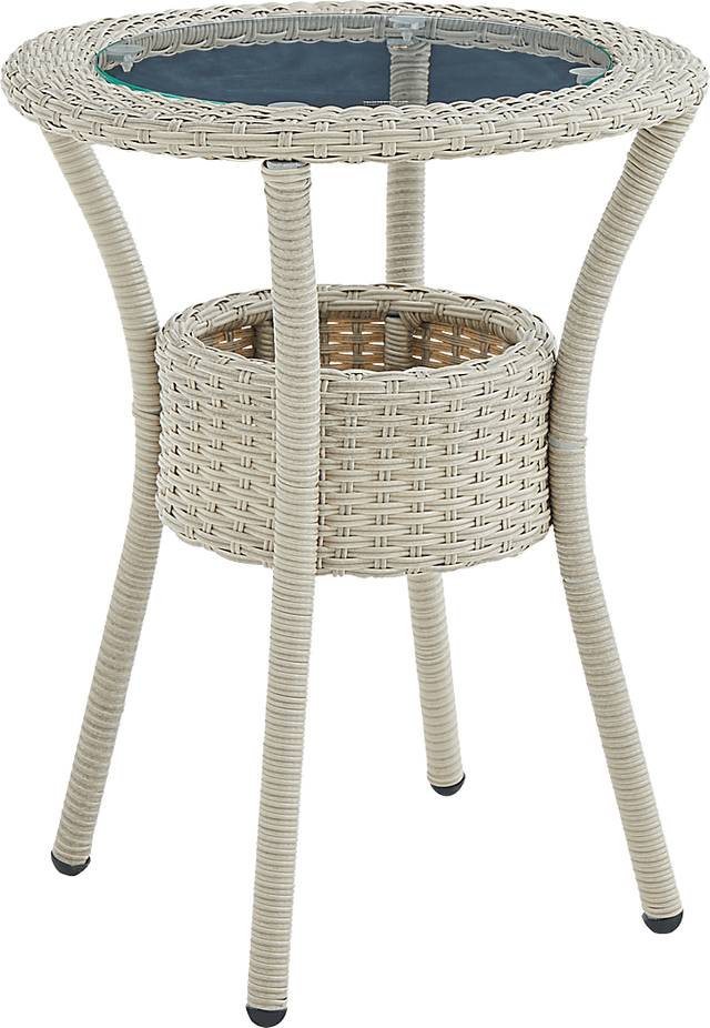 Gentle Doe Beige Outdoor End Table - Thumbnail - Image 1
