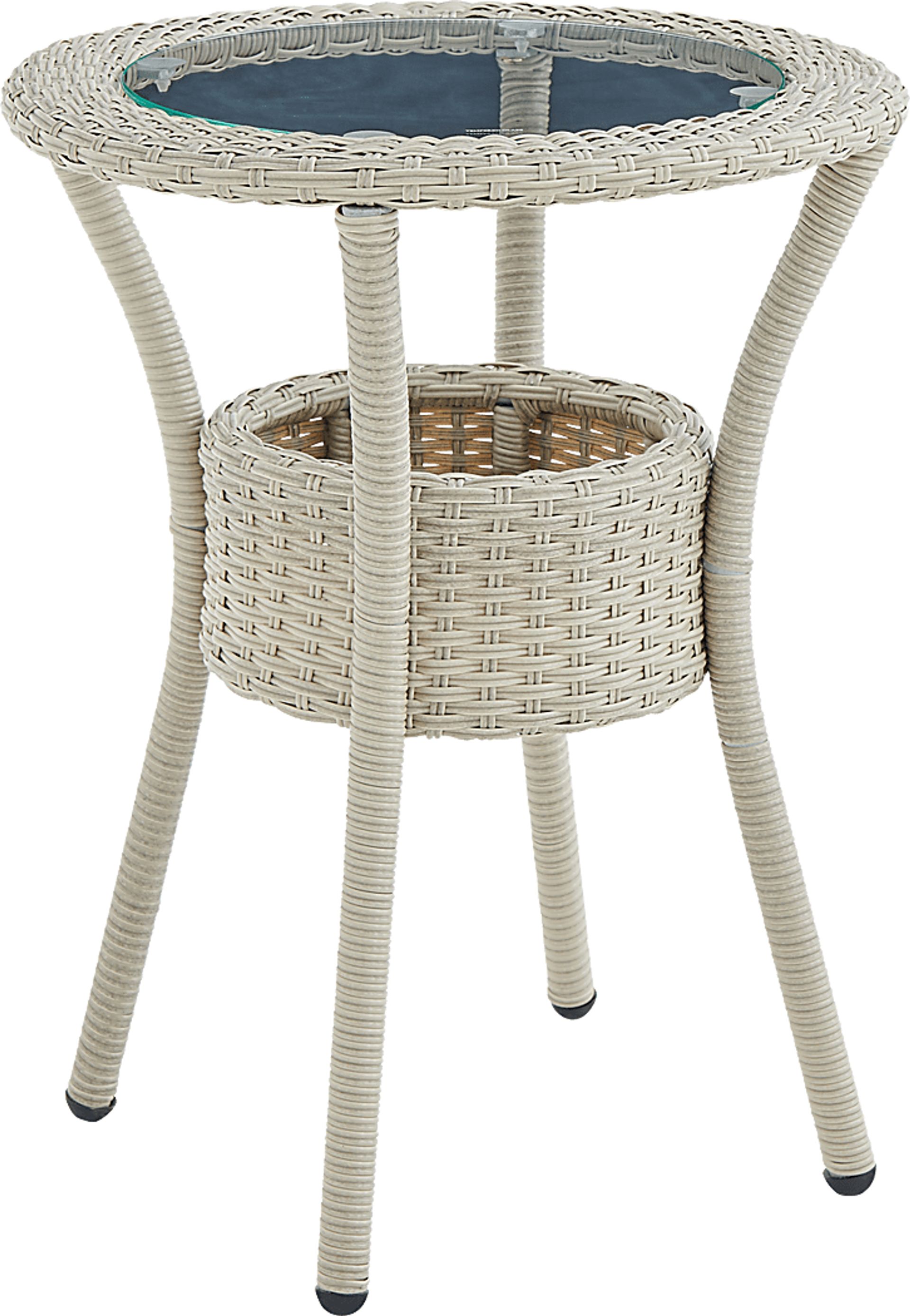 Gentle Doe Beige Outdoor End Table - Image 1