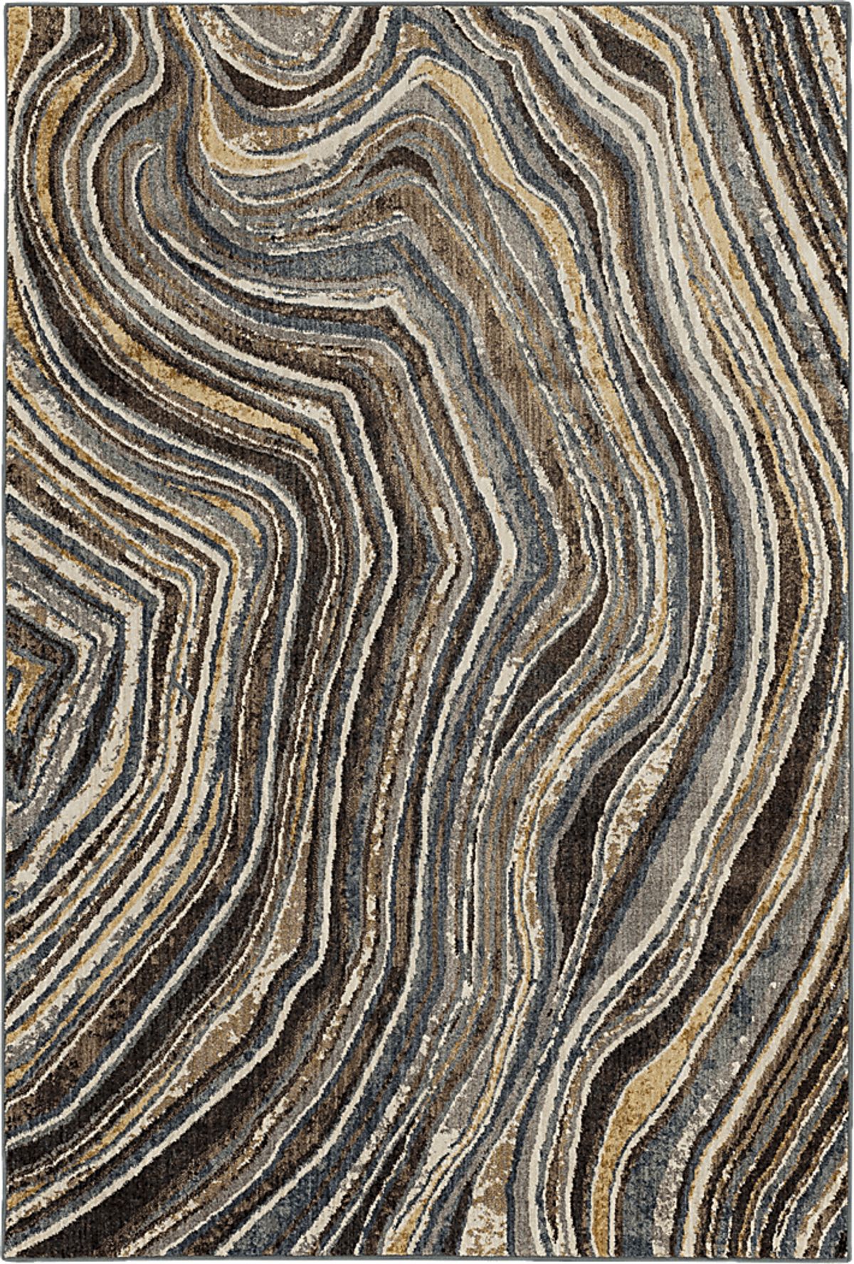 Drew & Jonathan Geode Gray Polyester Fabric Rug | Rooms to Go