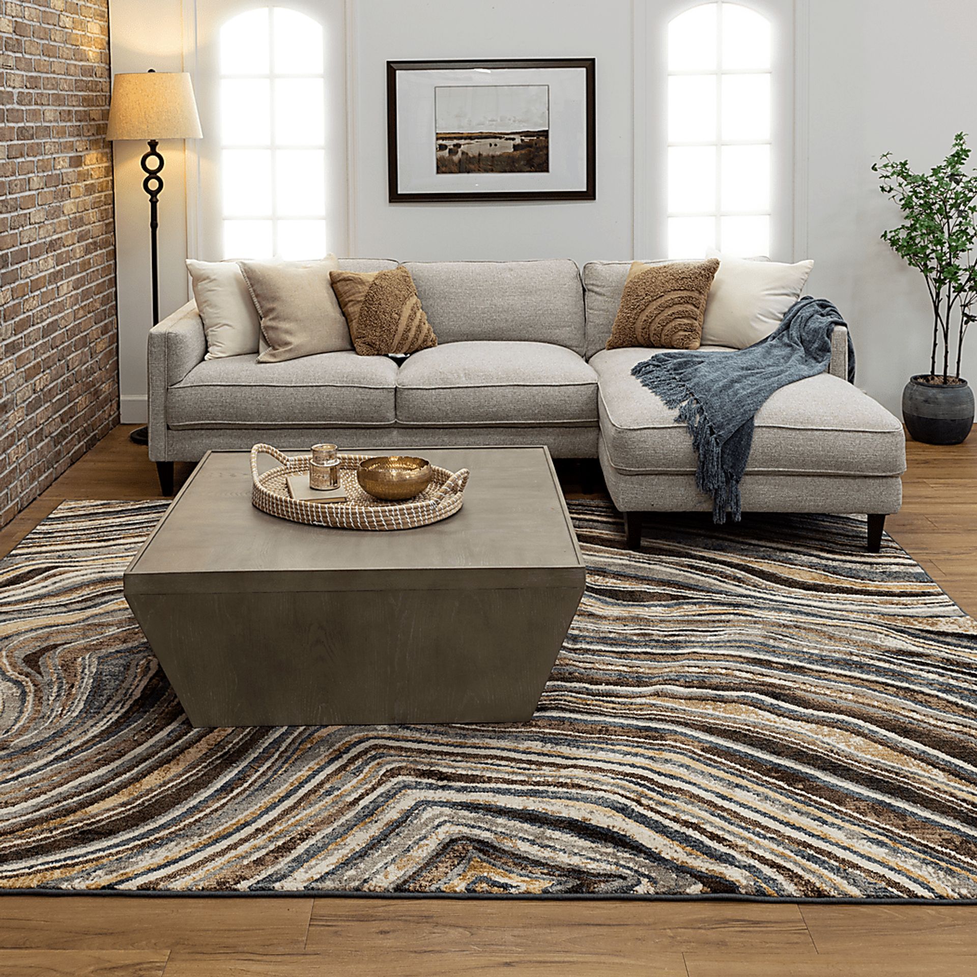 Geode Gray 9'5 x 12'9 Rug - Image 2