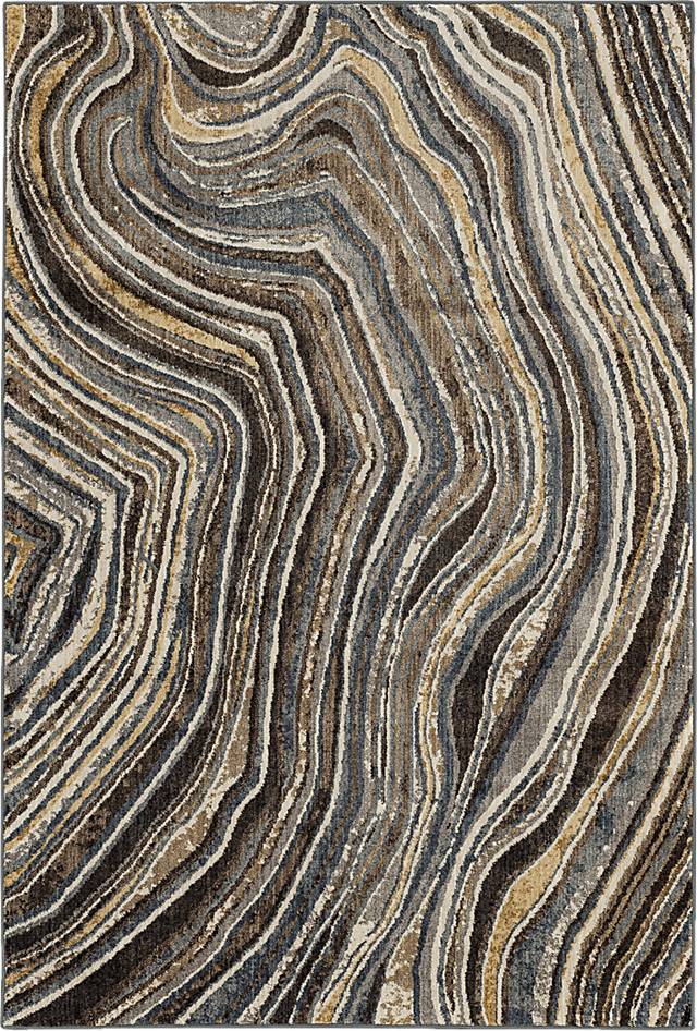 Geode Gray 9'5 x 12'9 Rug - Thumbnail - Image 1