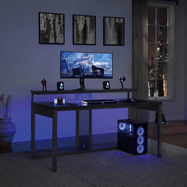 Geordi Black Gaming Desk - Thumbnail - Image 11
