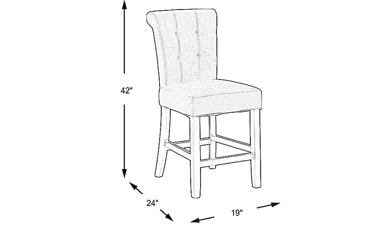 Georgiana White Counter Height Stool