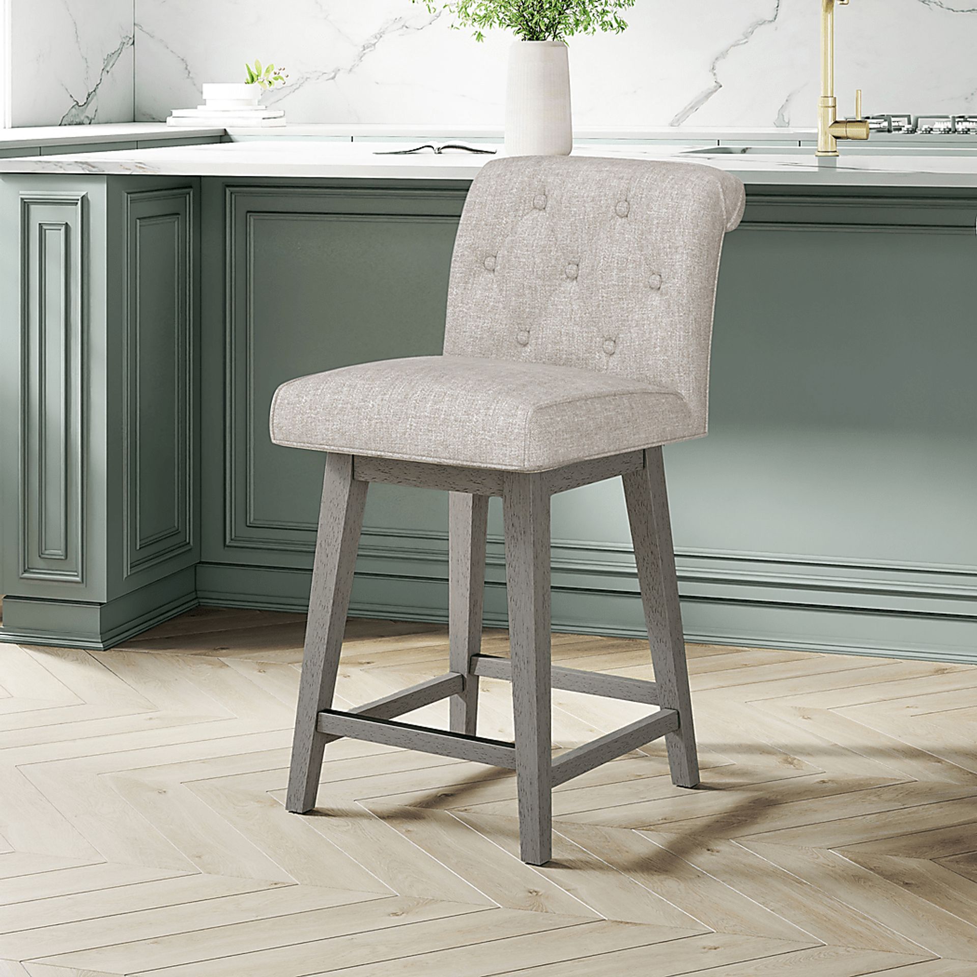 Geral Beige Counter Height Adjustable Stool - Image 2