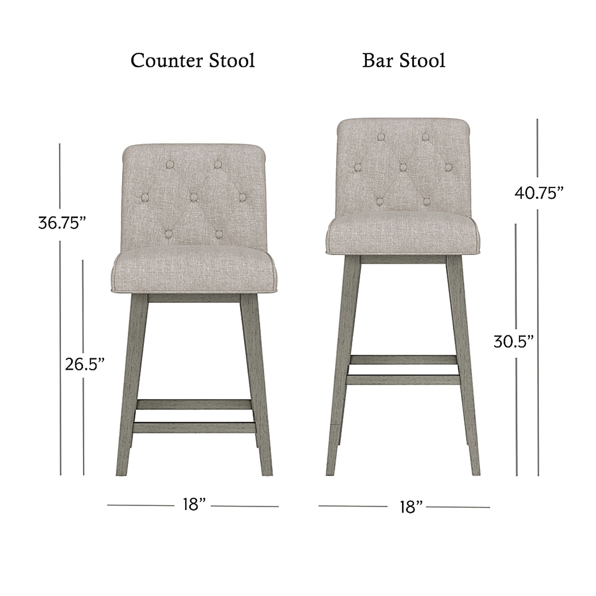 Geral Beige Counter Height Adjustable Stool - Image 10