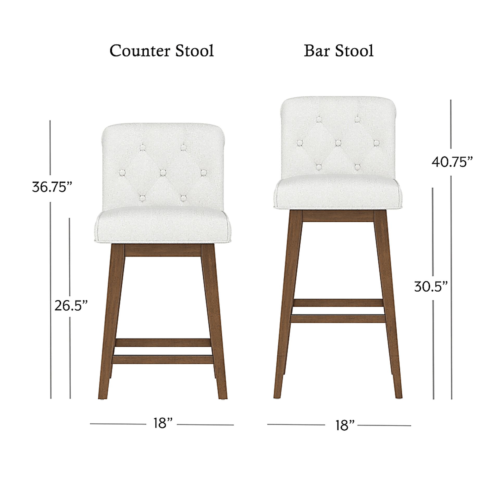 Geral White Counter Height Adjustable Stool - Image 19