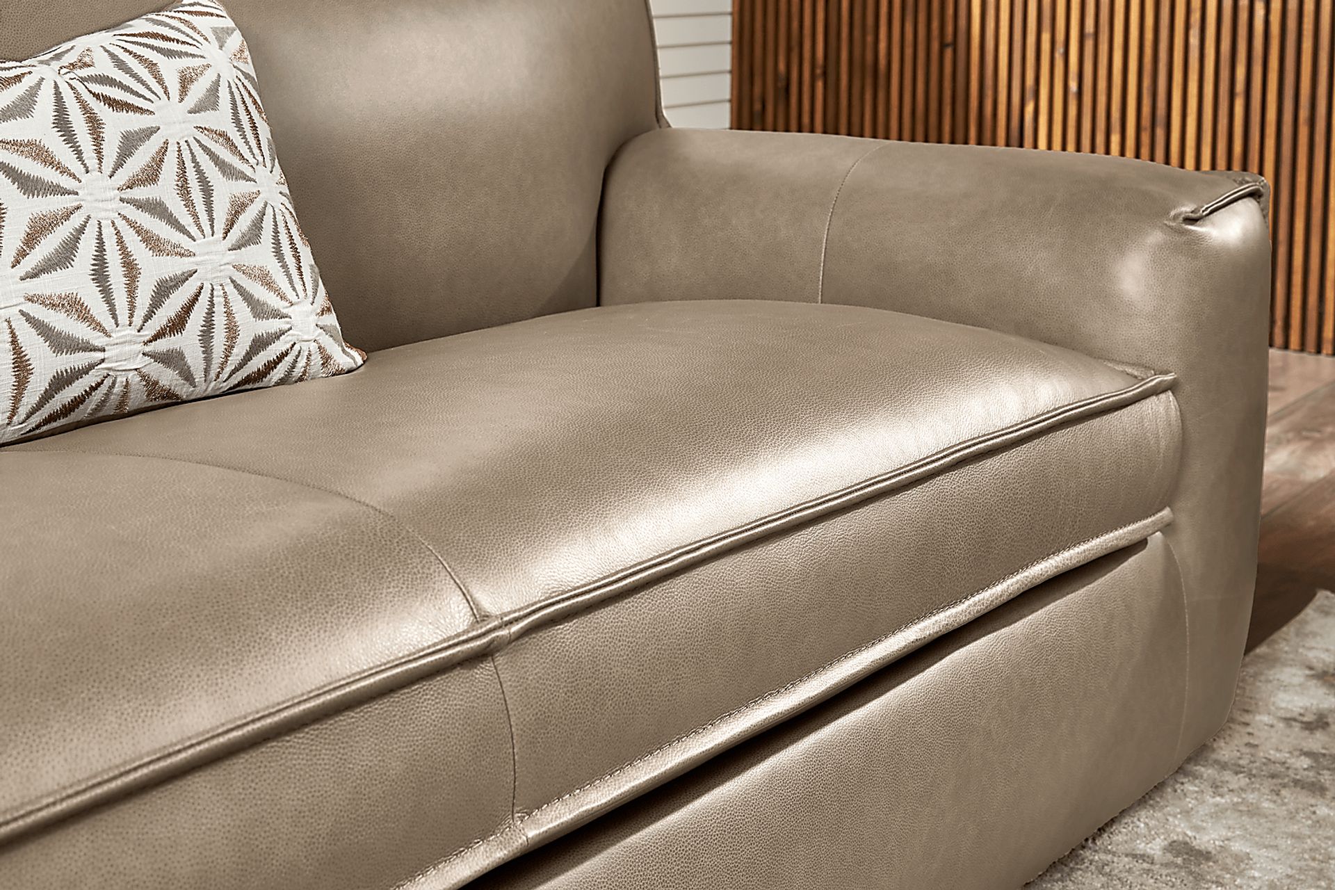 Geraldo Mineral Leather Sofa - Image 5