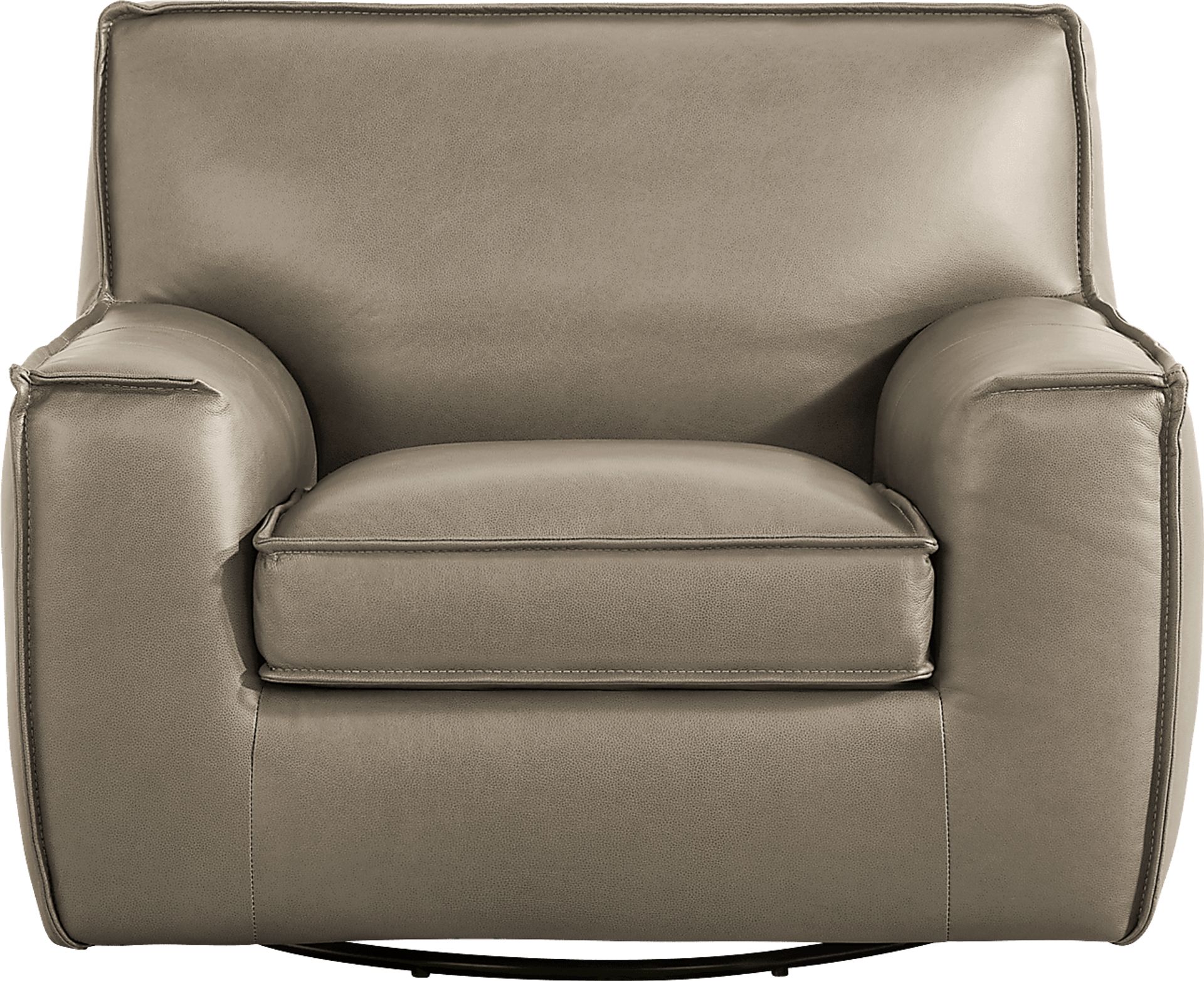 Geraldo Mineral Leather Swivel Chair - Image 2