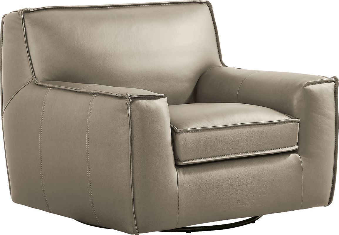 Geraldo Mineral Leather Swivel Chair