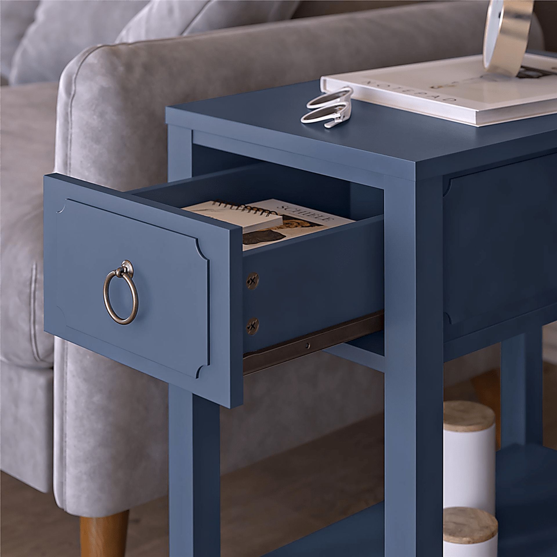 Gereon Blue End Table - Image 5
