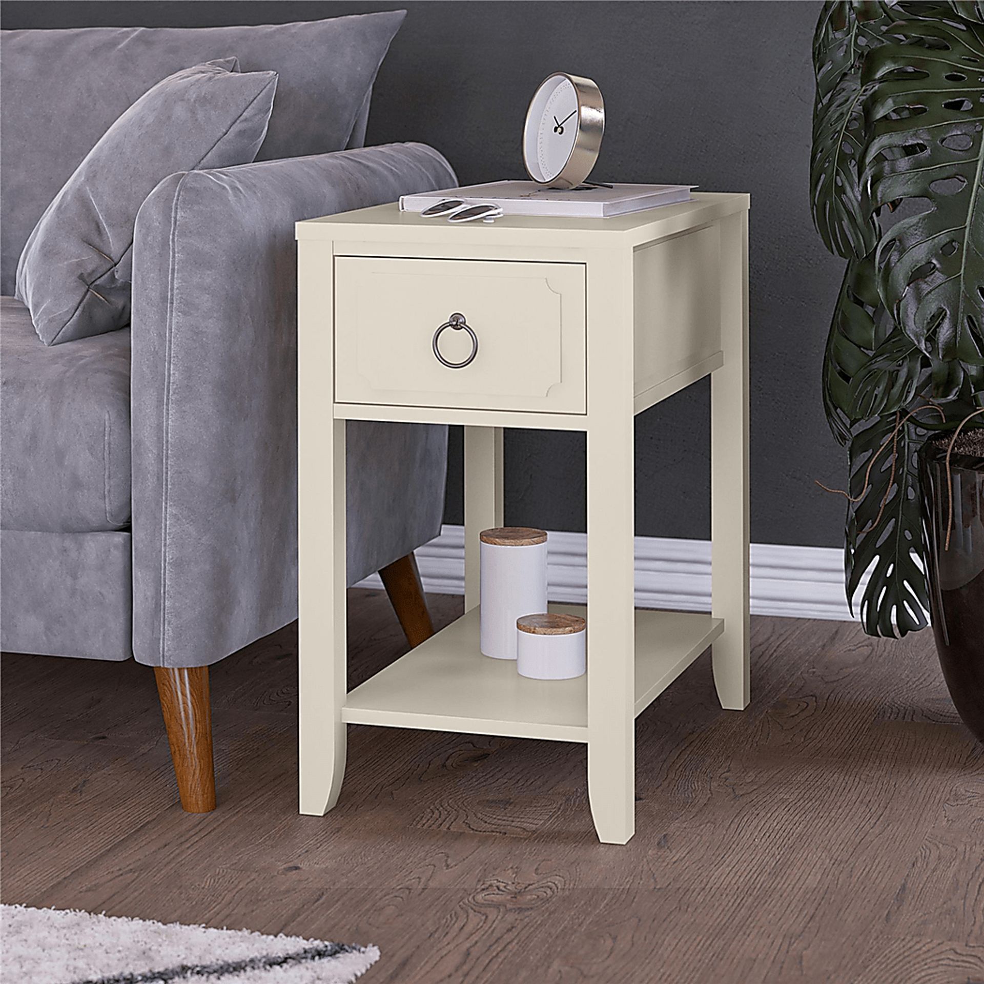 Gereon White End Table - Image 2