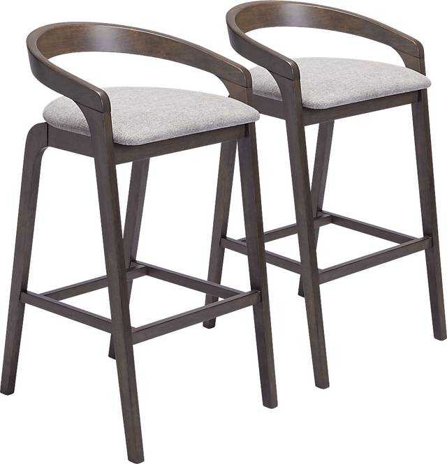 Getlu Gray Barstool, Set of 2 - Thumbnail - Image 1