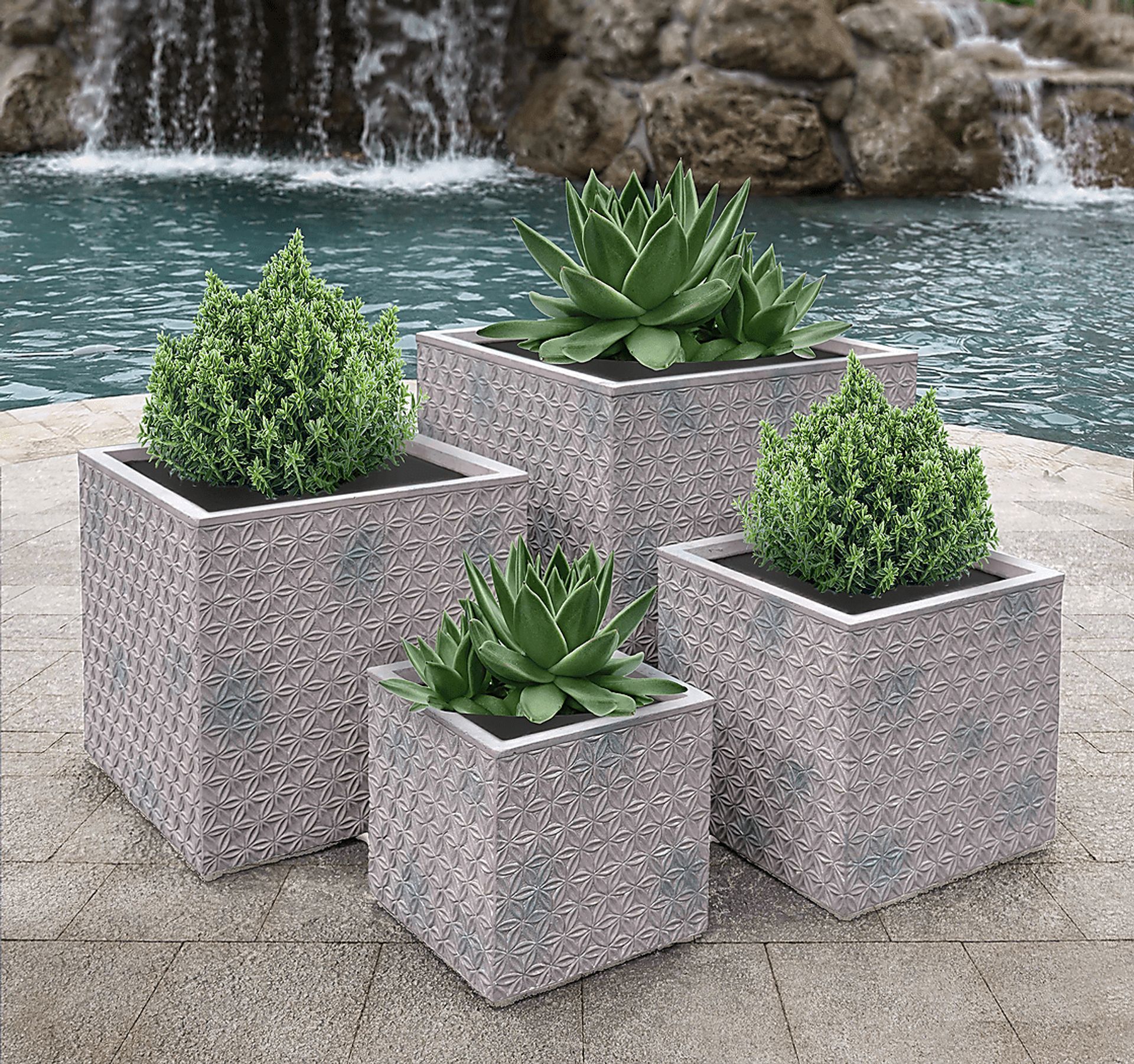 Gewher Purple Planter, Set of 4 - Image 2