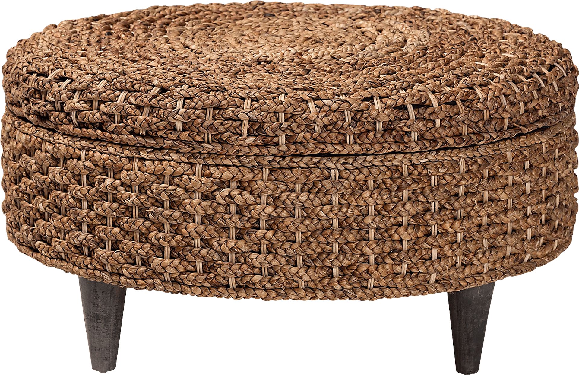 Ghostnite Brown Storage Ottoman - Image 4